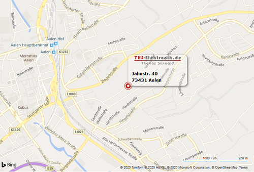 THS-Elektronik.de Kartenausschnitt unseres Standorts als Bilddatei